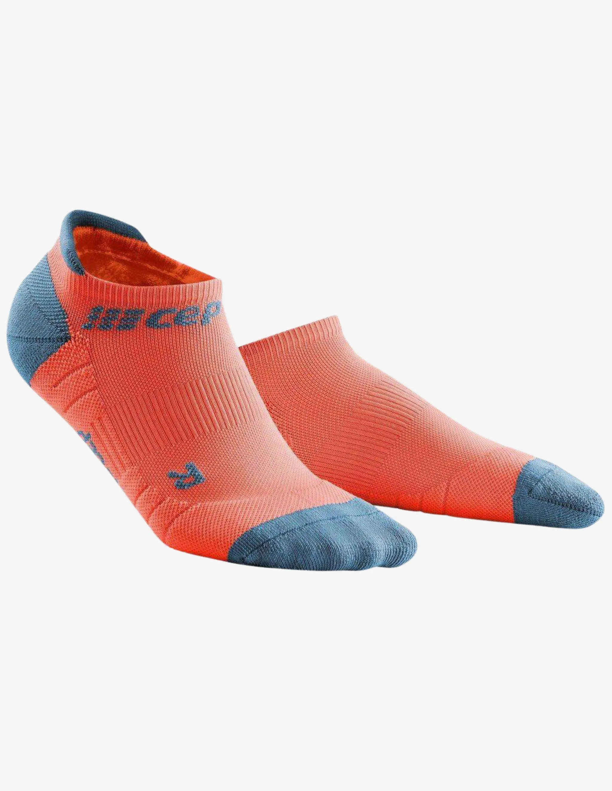 CEP No Show Socks 3.0 Coral/Grey