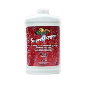 Gold Top Organics  Super Oxygen H2O2 17.5 %  1 Litre